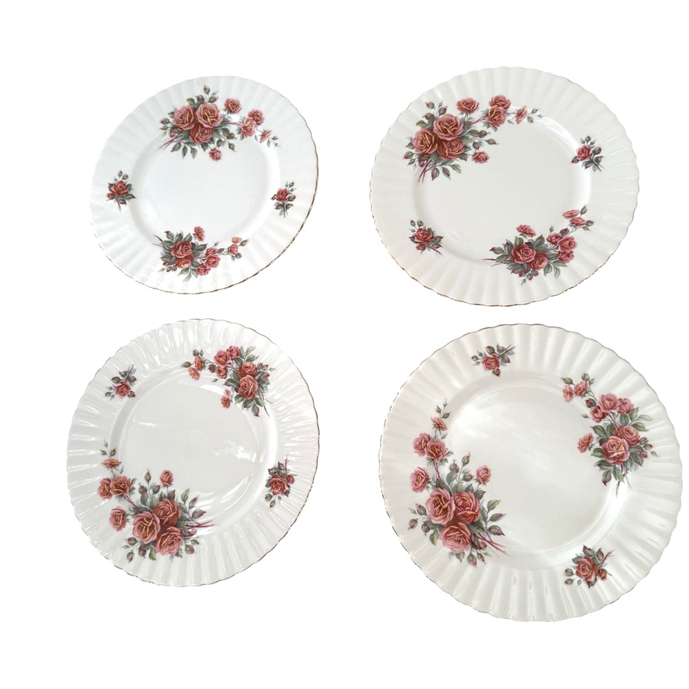 Royal Albert Centennial Rose Dinner Plates Set Of 4 England - Picture 4 of 14